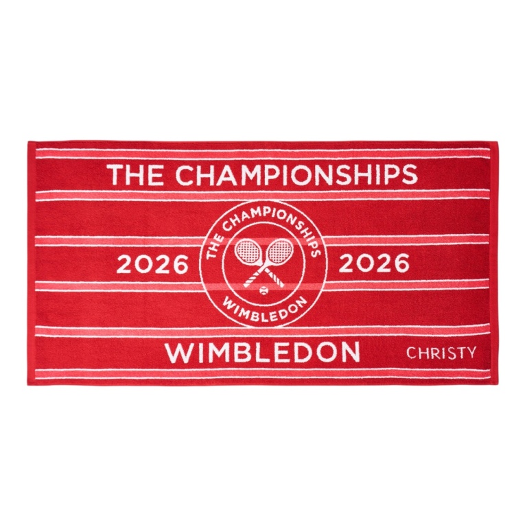Christy Ręcznik kąpielowy Wimbledon The Championship 2026 czerwony 133x70cm